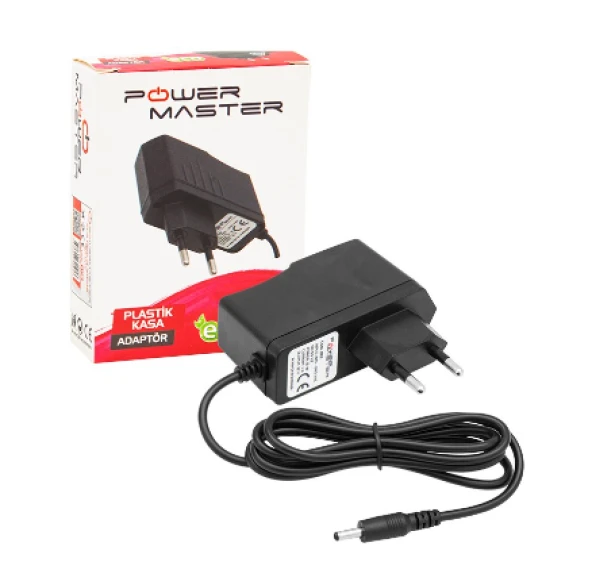 Adaptör 12V 1A Priz Tipi İnce Uçlu Powermaster