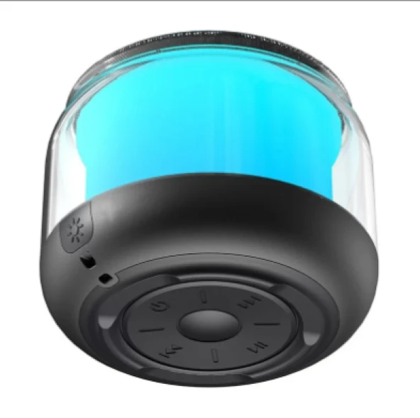Bluetooth Hoparlör S-300 Şeffaf Camlı Renkli 5 Watt Taşınabilir Magicvoice - 2