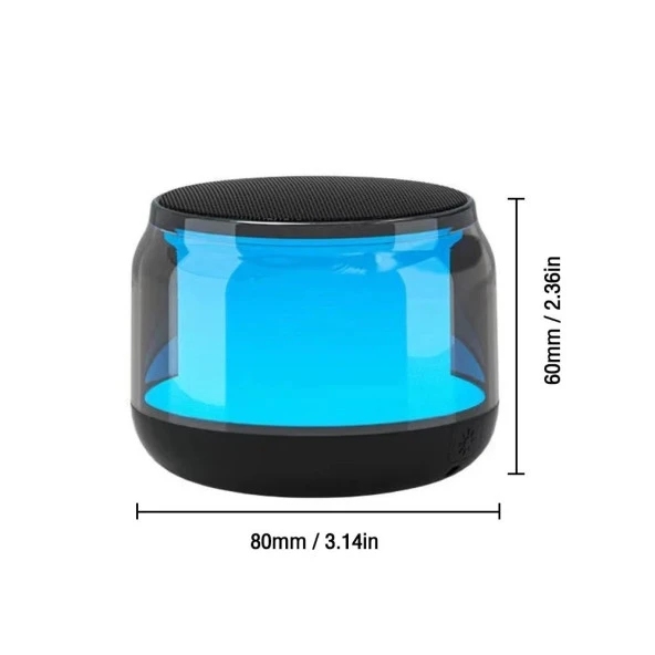 Bluetooth Hoparlör S-300 Şeffaf Camlı Renkli 5 Watt Taşınabilir Magicvoice - 7