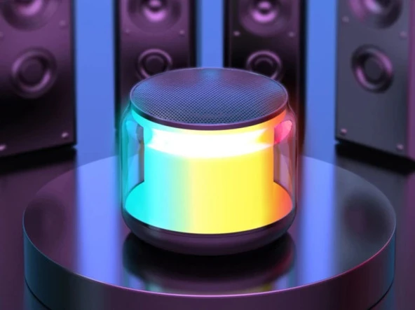 Bluetooth Hoparlör S-300 Şeffaf Camlı Renkli 5 Watt Taşınabilir Magicvoice - 8