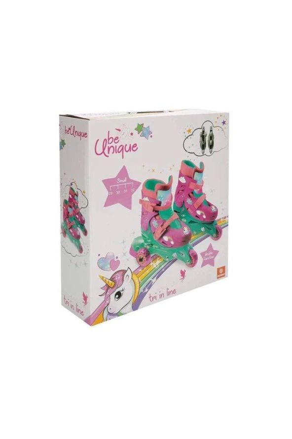 Sunman Unicorn Desenli Inline 3 Tekerlekli Paten 28513 - 2