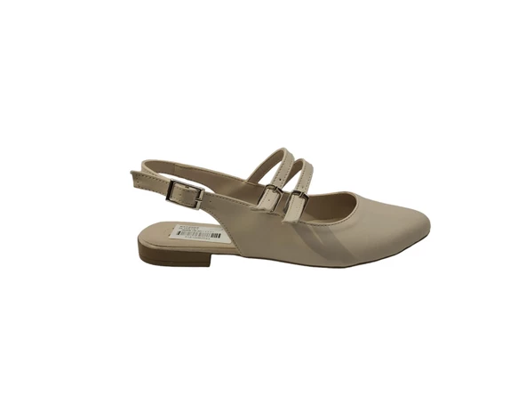 Merry Pace 637289Z Sivri Burun Arkası Açık Bantlı Günlük Kadın Babet Ayakkabı - 5