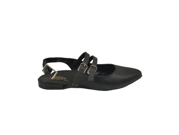 Merry Pace 637289Z Sivri Burun Arkası Açık Bantlı Günlük Kadın Babet Ayakkabı - 9