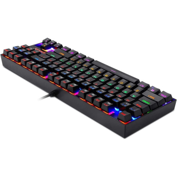 Redragon K552-KR Kumara Red Switch Rainbow TKL TR Q Mekanik Siyah Kablolu Gaming (Oyuncu) Klavye - 3