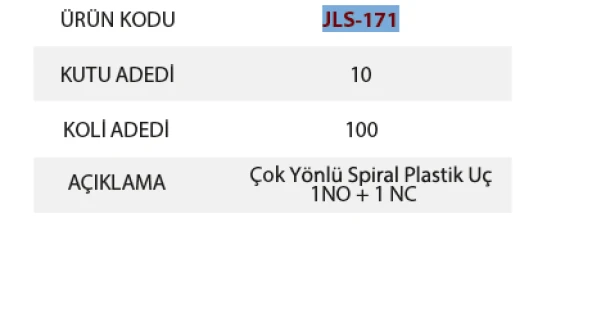 JAMESON JLS 171 Limit Swıtch Çok Yönlü Spiral Plastik Uç - 2