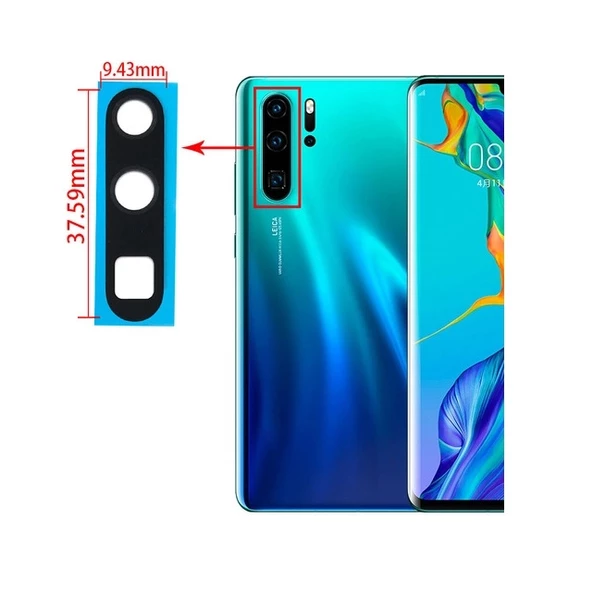 Huawei Uyumlu P30 PRO Arka Kamera Camı Lens Yapışkanlı