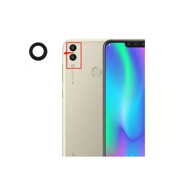 Honor 8C Arka Kamera Camı Lens Yapışkanlı