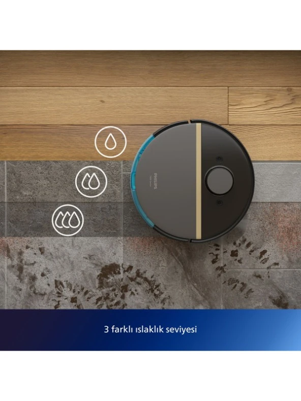 Philips 7000 Serisi 7000 Islak Kuru Robot Süpürge, 5000 PA,Titreşimli Mop,Sert Zemin ve Halıya Uygun, XU7000/01 - 5