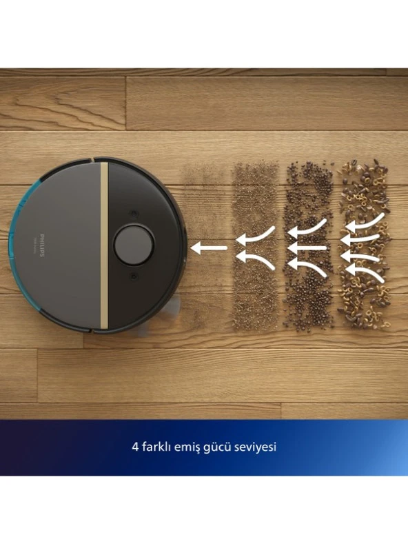 Philips 7000 Serisi 7000 Islak Kuru Robot Süpürge, 5000 PA,Titreşimli Mop,Sert Zemin ve Halıya Uygun, XU7000/01 - 9