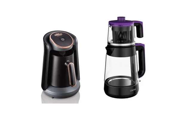 Altus Cam Çay Makinesi ve Arzum Okka Kahve Makinesi