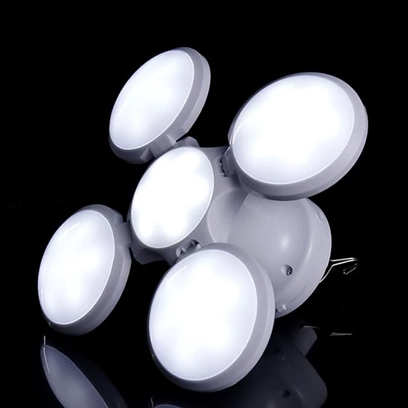 Solar Panelli Şarjlı 5'li Katlanabilir Acil Durum Kamp Lambası Powermaster - 2