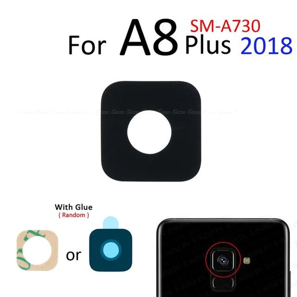 Tkgz Samsung Galaxy A730 Arka Kamera Camı Lens Yapışkanlı