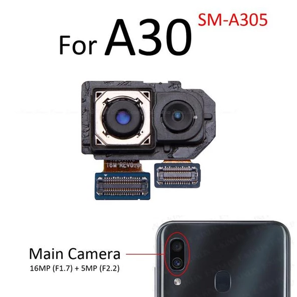 Tkgz Samsung Galaxy A30 Arka Kamera (Orjinal) - 1