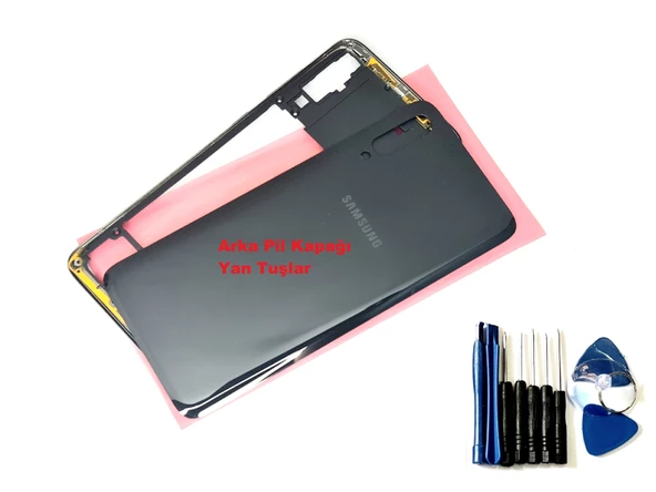 Tkgz Samsung Galaxy A70 A705 ORJ kasa Arka Pil Kapağı Siyah ürün görseli 1