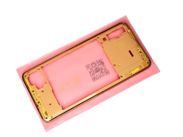 Tkgz Samsung Galaxy A70 A 705 ORJ kasa Arka Pil Kapağı GOLD - Resim 3