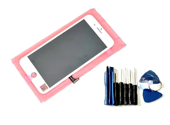 Tkgz İPhone 8 PLUS Lcd Ekran dokunmatik (LW Marka Tamir SETİ) BEYAZ