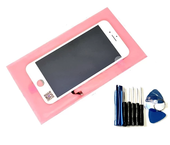 Tkgz İPhone 8 Lcd Ekran dokunmatik (LW Marka Tamir SETİ) BEYAZ ürün görseli 1