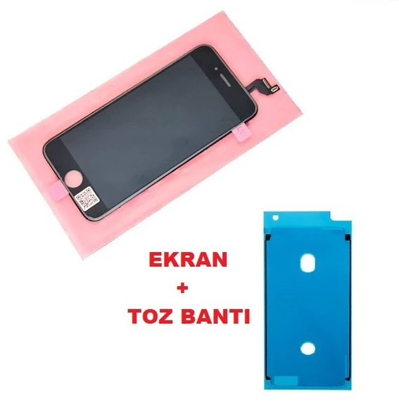 Tkgz İPhone 6S Lcd Ekran dokunmatik (LW Marka TOZ BANTI) SİYAH