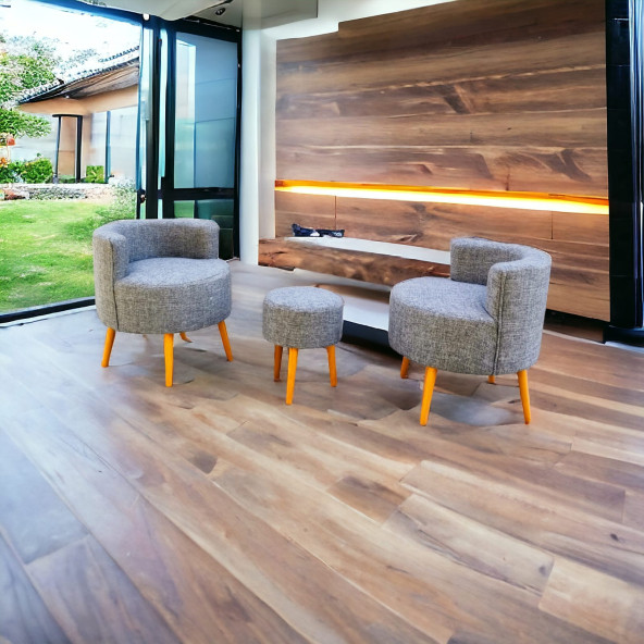 Çay Seti İkili Koltuk Berjer Ve Puf Takımı (salon, Balkon, Ofis) 3 Lü Takım