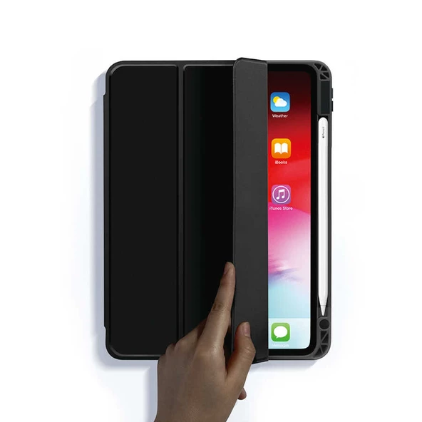 Apple iPad 10.2 2021 (9.Nesil) Kılıf Zore Nort Arkası Şeffaf Standlı Kılıf - 5