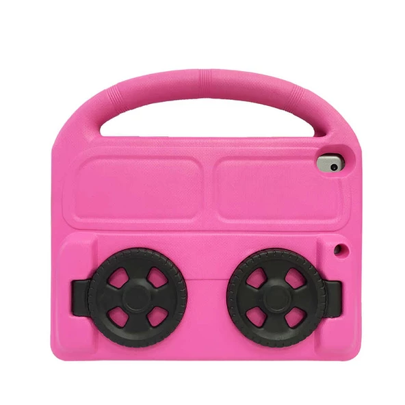 Apple iPad 10.2 (8.Nesil) Zore Wheel Car Tekerlek Standlı Tablet Eva Silikon Kılıf - 5
