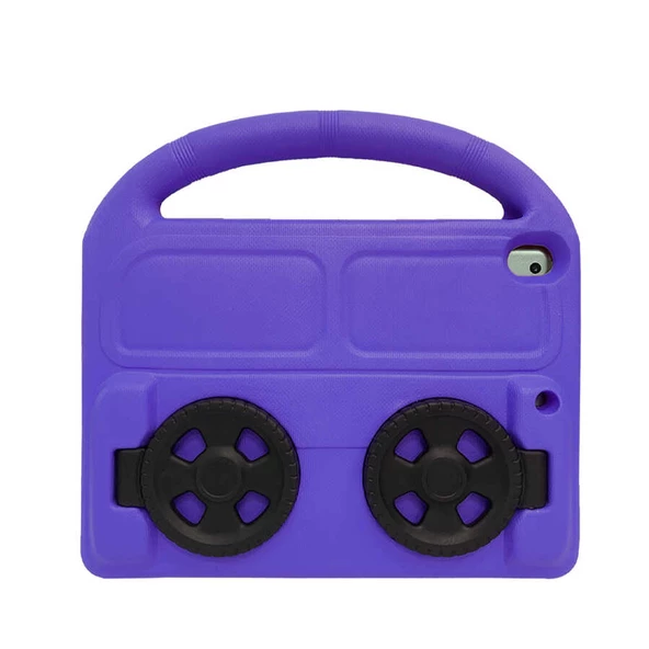 Apple iPad 10.2 (9.Nesil) Zore Wheel Car Tekerlek Standlı Tablet Eva Silikon Kılıf - 4