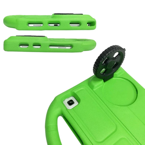 Galaxy Tab A7 10.4 T500 2020 Zore Wheel Car Tekerlek Standlı Tablet Eva Silikon Kılıf - 3