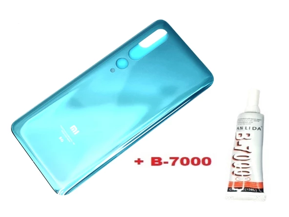 Tkgz Xiaomi Mİ 10 Arka Kapak Batarya Pil Kapağı 5G (CAM+B-7000) MAVİ