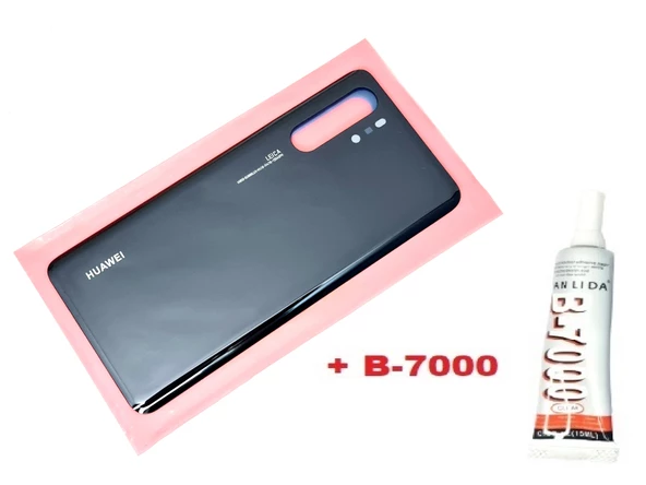 Huawei Uyumlu P30 PRO Arka Kapak Batarya Pil Kapağı (CAM+B-7000) SİYAH