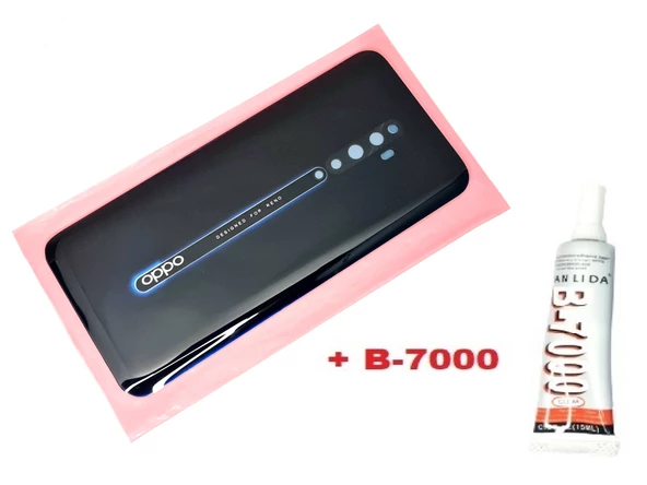 Tkgz Oppo Reno 2Z Arka Pil Batarya Kapağı (CAM+B-7000) SİYAH ürün görseli 1