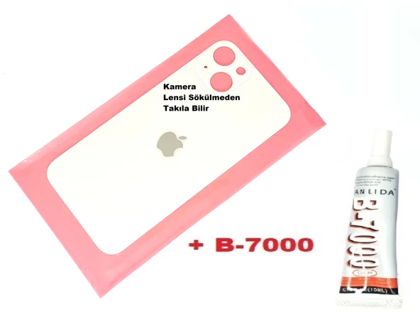 Tkgz İPhone 13 Arka Pil Batarya Kapağı (CAM+B-7000) GOLD - 1