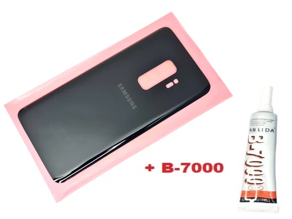 Tkgz Samsung Galaxy S9 PLUS Arka Pil Batarya Kapağı (CAM+B-7000) SİYAH