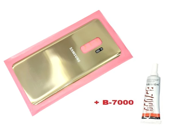 Tkgz Samsung Galaxy S9 PLUS Arka Pil Batarya Kapağı (CAM+B-7000) GOLD