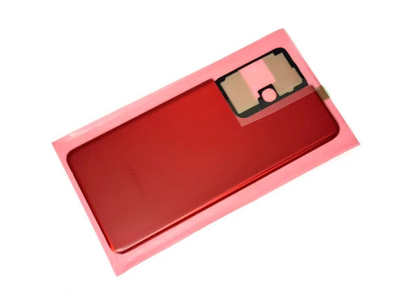 Tkgz Samsung Galaxy S21 UTRA Arka Pil Batarya Kapağı (CAM+B-7000) KIRMIZI - Resim 2