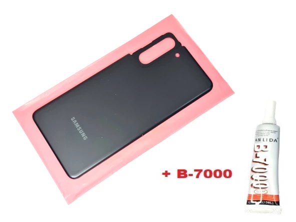 Tkgz Samsung Galaxy S21 Arka Pil Batarya Kapağı (CAM+B-7000) SİYAH
