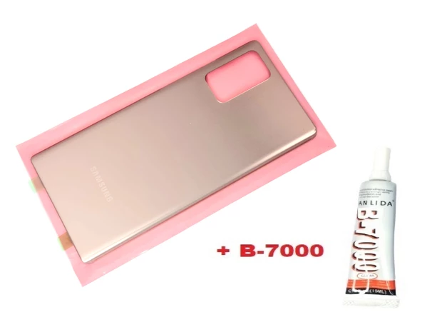 Tkgz Samsung Galaxy Note 20 Arka Pil Batarya Kapağı (CAM+B-7000) GOLD