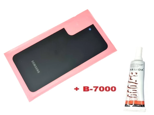 Tkgz Samsung Galaxy S22 PLUS Arka Pil Batarya Kapağı (CAM+B-7000) SİYAH ürün görseli 1