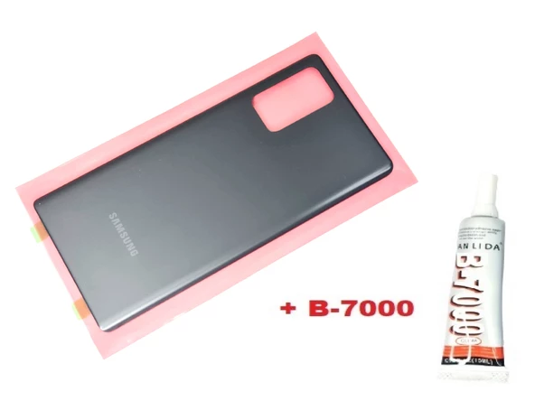 Tkgz Samsung Galaxy Note 20 Arka Pil Batarya Kapağı (CAM+B-7000) SİYAH ürün görseli 1