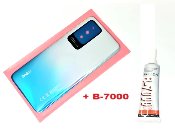 Tkgz Xiaomi Redmi 10 Arka Pil Kapağı (B-7000) MAVİ ürün görseli 1