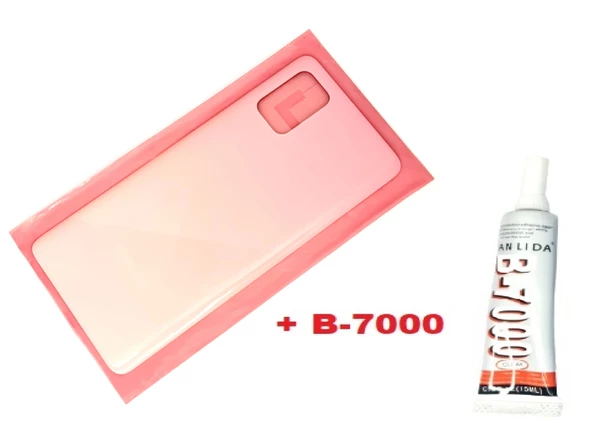 Tkgz Samsung Galaxy A71 A715 Arka Pil Batarya Kapağı (B-7000) PEMBE ürün görseli 1