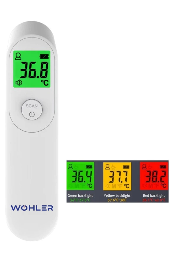 Wohler Temassız Dijital Ateş Ölçer Alından Vücut Ve Nesne Fda Onaylı