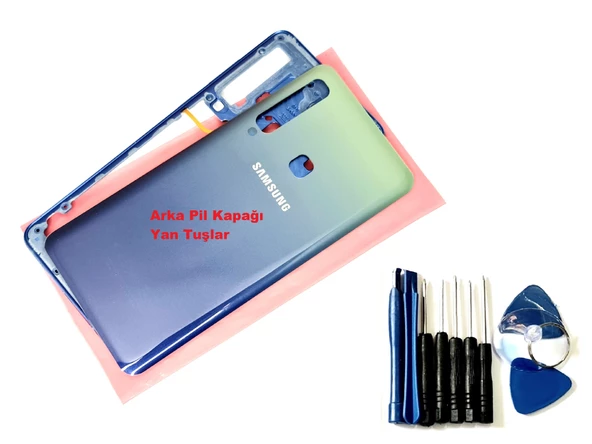 Tkgz Samsung Galaxy A9 A920 2018 FULL ORJ KASA Arka Pil Batarya Kapağı (TAMİR SETİ) MAVİ ürün görseli 1