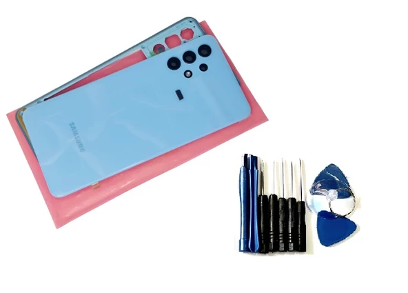 Tkgz Samsung Galaxy A32 FULL ORJ KASA Arka Pil Kapağı (TAMİR SETİ) MAVİ ürün görseli 1