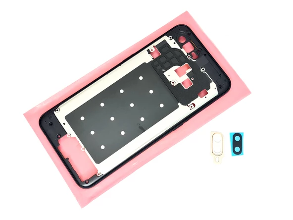 Tkgz Oppo A5S KASA Arka Pil Batarya Kapağı (TAMİR SETİ) SİYAH - Resim 4