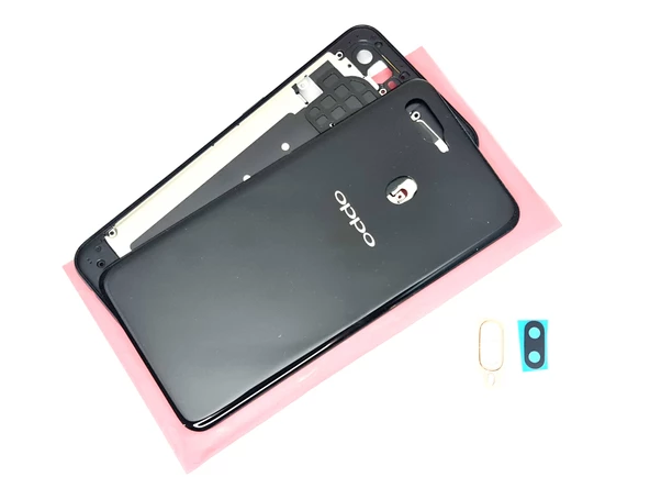 Tkgz Oppo A5S KASA Arka Pil Batarya Kapağı (TAMİR SETİ) SİYAH - Resim 2