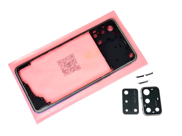 Tkgz Oppo A74 KASA Arka Pil Batarya Kapağı (TAMİR SETİ) MAVİ - Resim 3