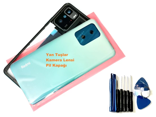 Tkgz Xiaomi Redmi NOTE 10 PRO (5G) KASA Arka Pil Batarya Kapağı (TAMİR SETİ) MAVİ ürün görseli 1