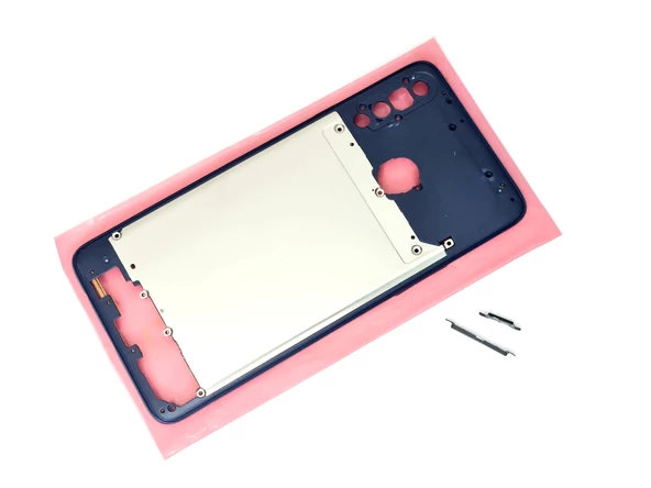 Tkgz Samsung Galaxy A20S KASA Arka Pil Batarya Kapağı (TAMİR SETİ) MAVİ - 3