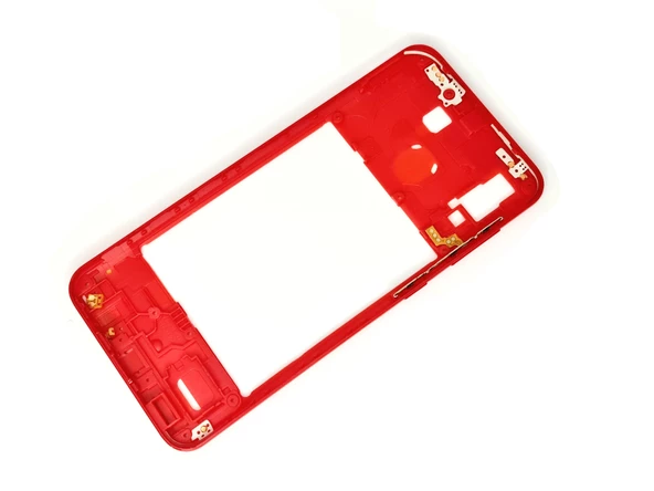 Tkgz Samsung Galaxy A20 A 205 KASA Arka Pil Batarya Kapağı (TAMİR SETİ) KIRMIZI - Resim 4