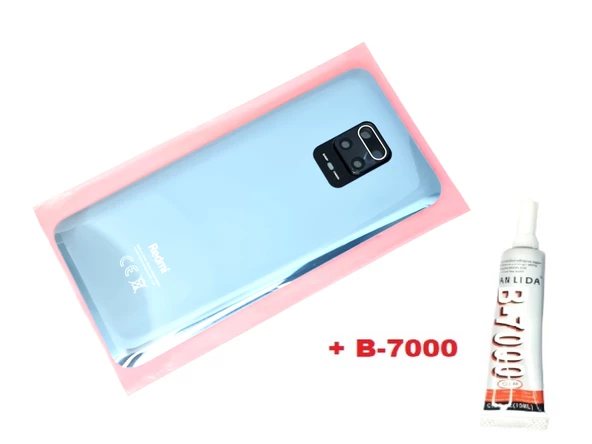 Tkgz Xiaomi Redmi NOTE 9 PRO Arka Kapak Batarya Kapağı (LENSLİ CAM) (B-7000) GRİ ürün görseli 1